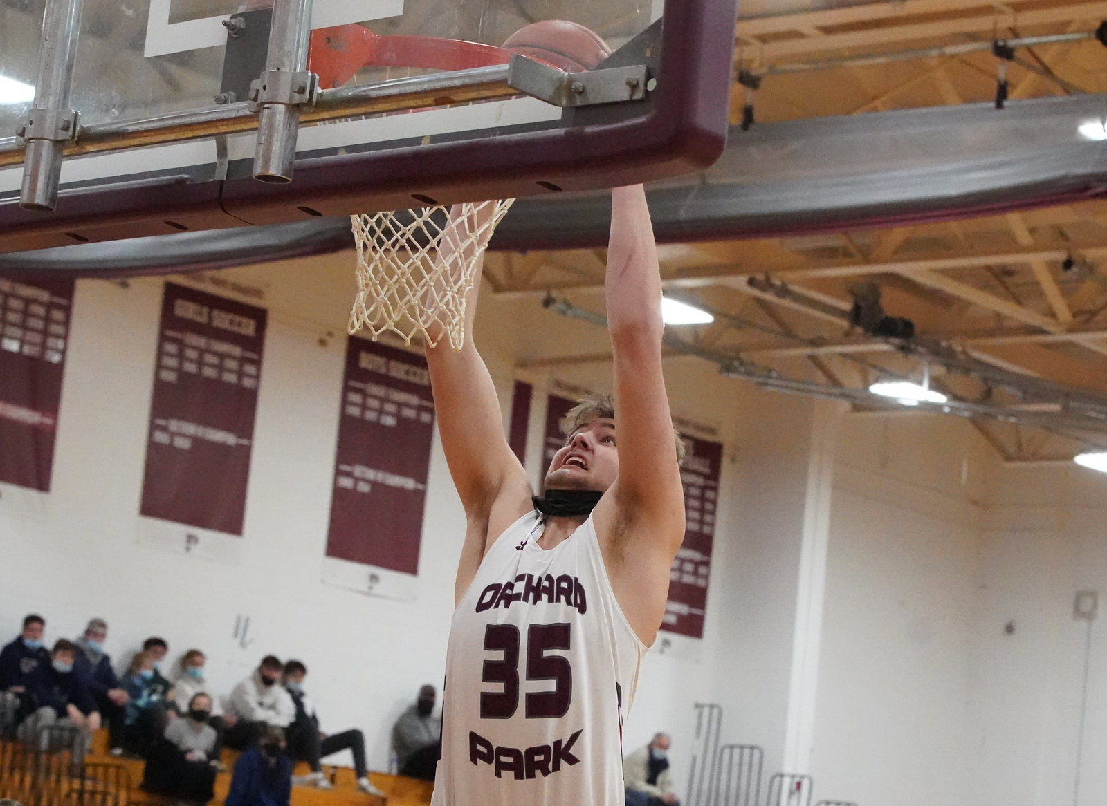 takes on Lancaster Orchard Park in boys varsity hoops